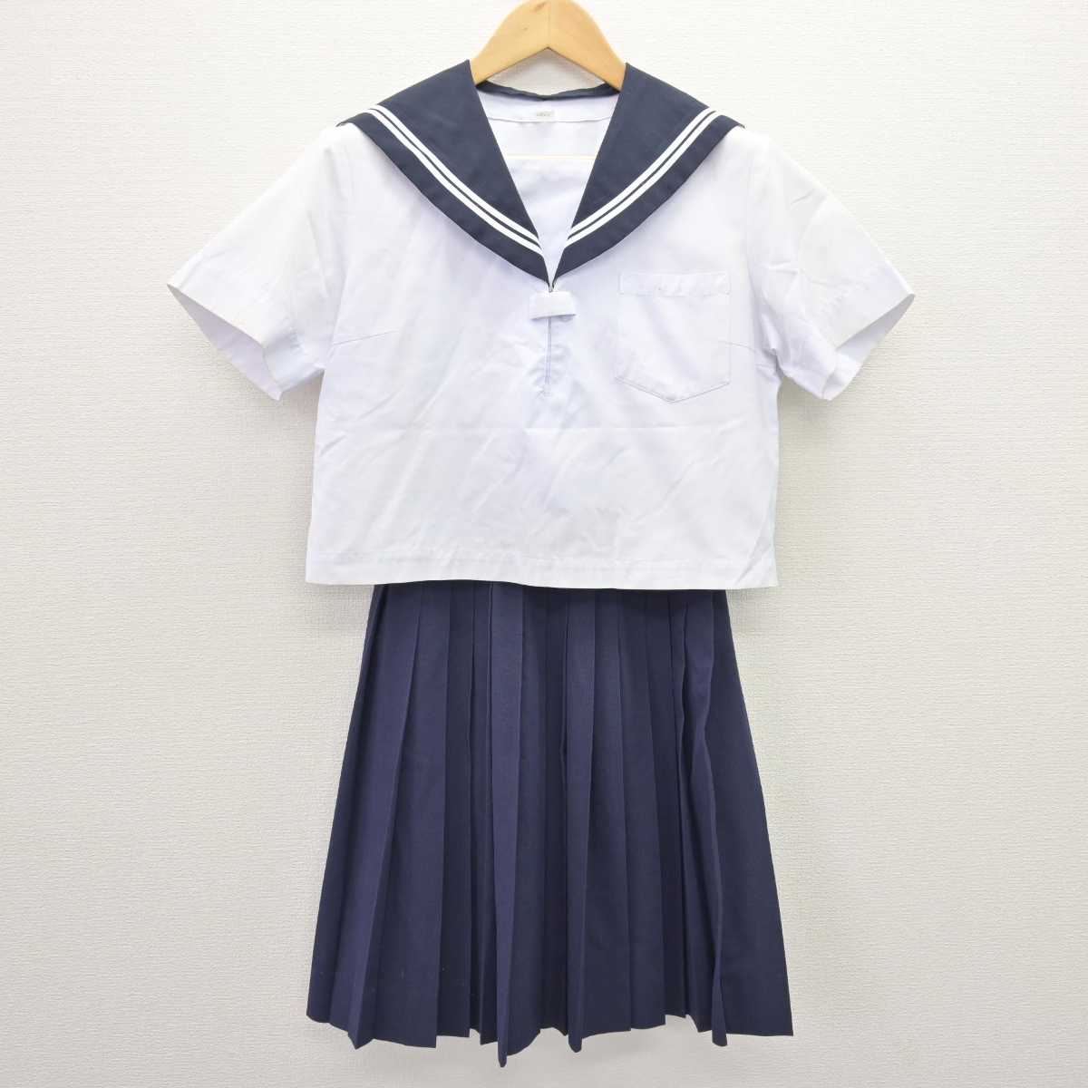 【中古】香川県 さぬき市立長尾中学校 女子制服 2点 (セーラー服・スカート) sf066886