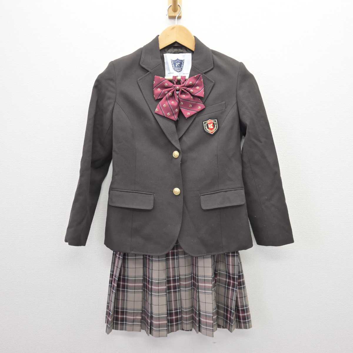 【中古】 鹿島朝日高等学校/旧制服 女子制服 3点 (ブレザー・スカート) sf066912