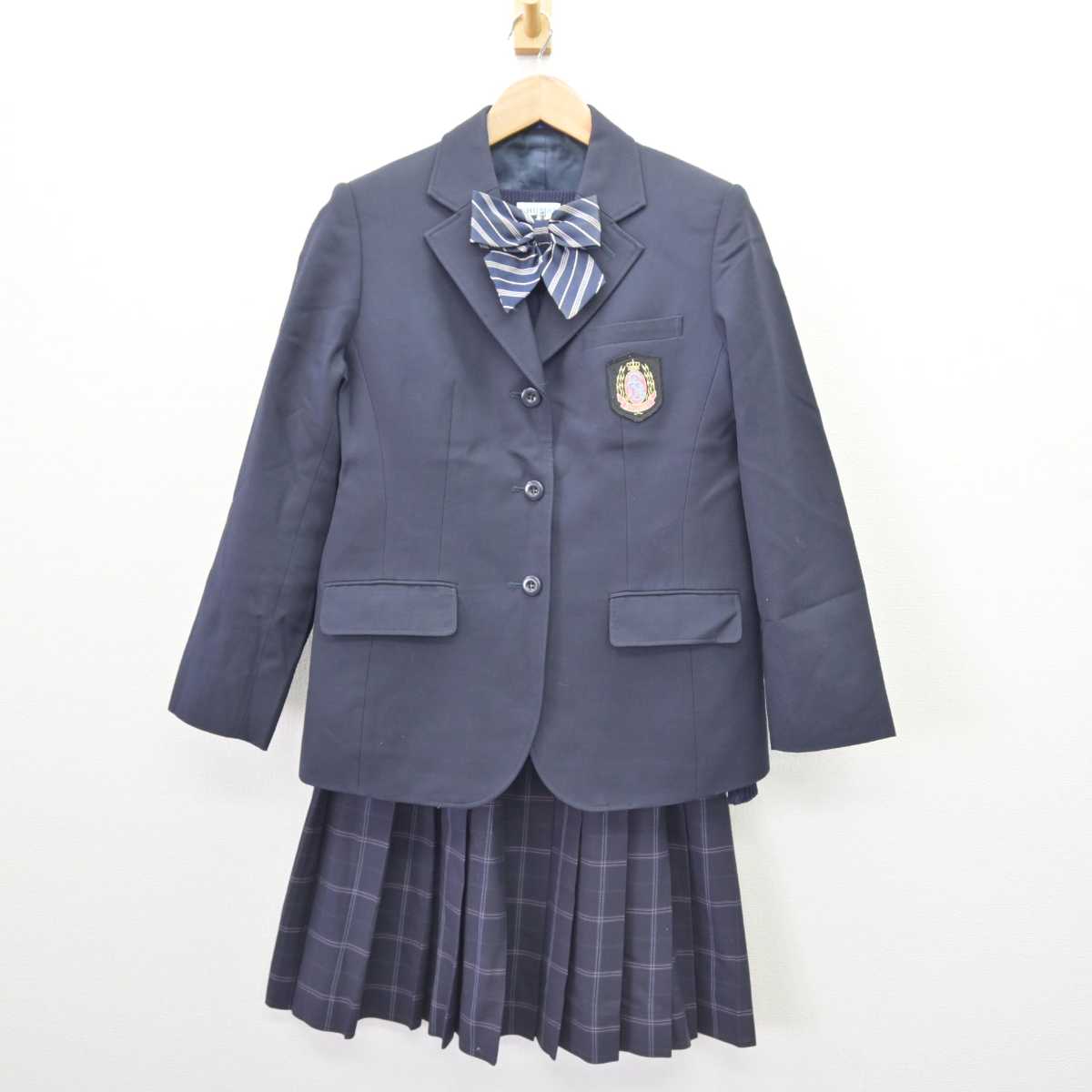 【中古】千葉県 秀明八千代高等学校 女子制服 4点 (ブレザー・ニット・スカート) sf066943