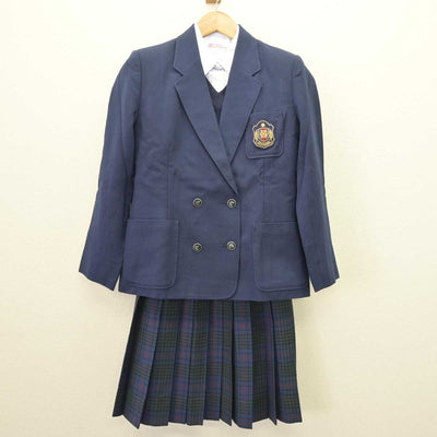 【中古】東京都 江戸川女子高等学校 女子制服 4点 (ブレザー・ニット・シャツ・スカート) sf066970