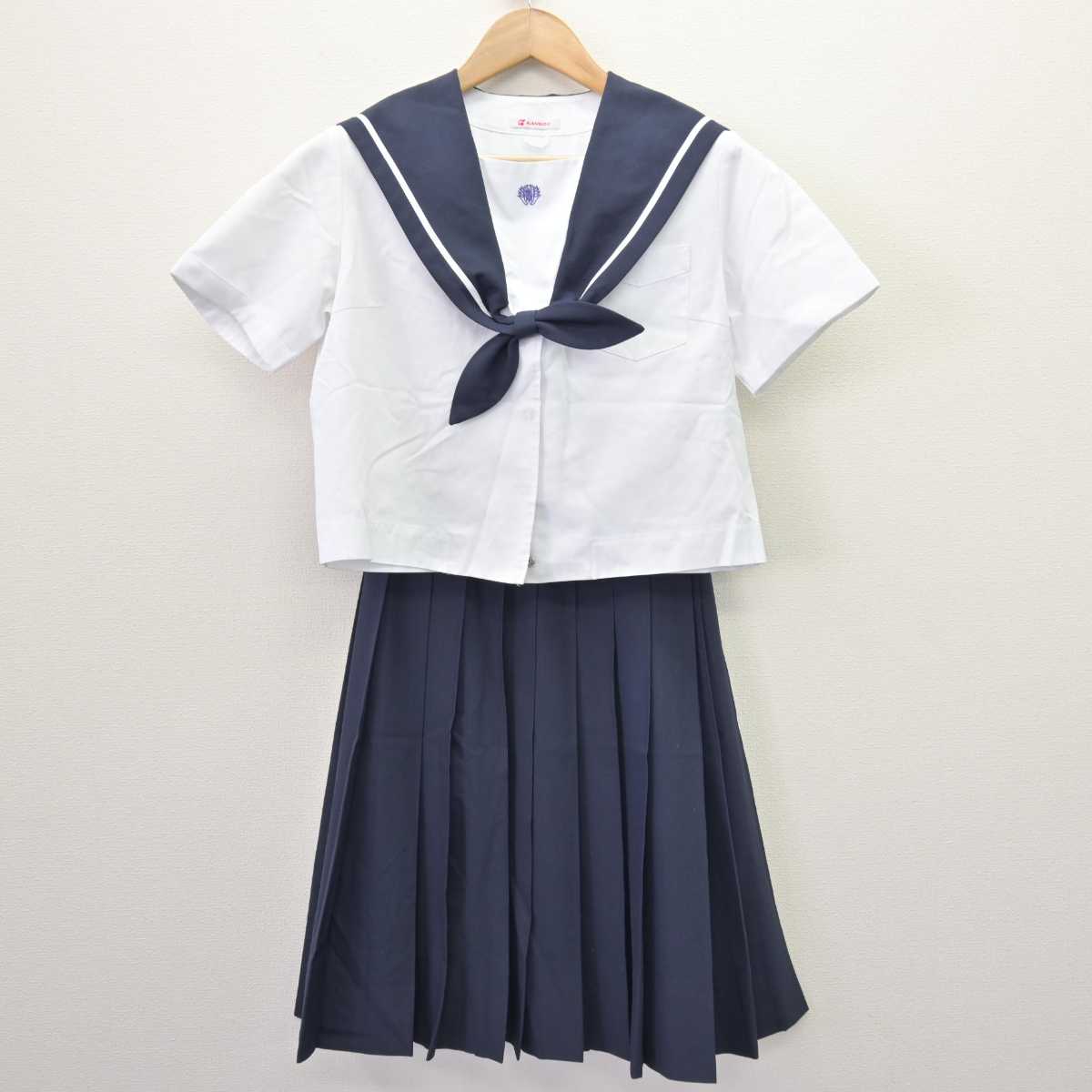 【中古】佐賀県 成章中学校 女子制服 3点 (セーラー服・スカート) sf066980