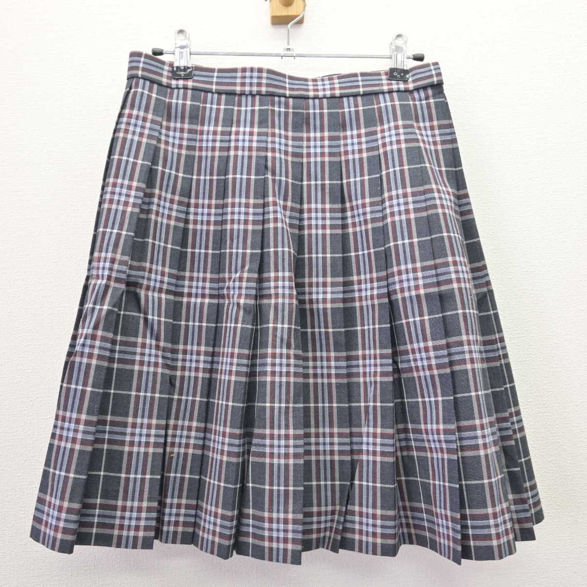 【中古】東京都 大原学園美空高等学校 女子制服 2点 (ニットベスト・スカート) sf066984