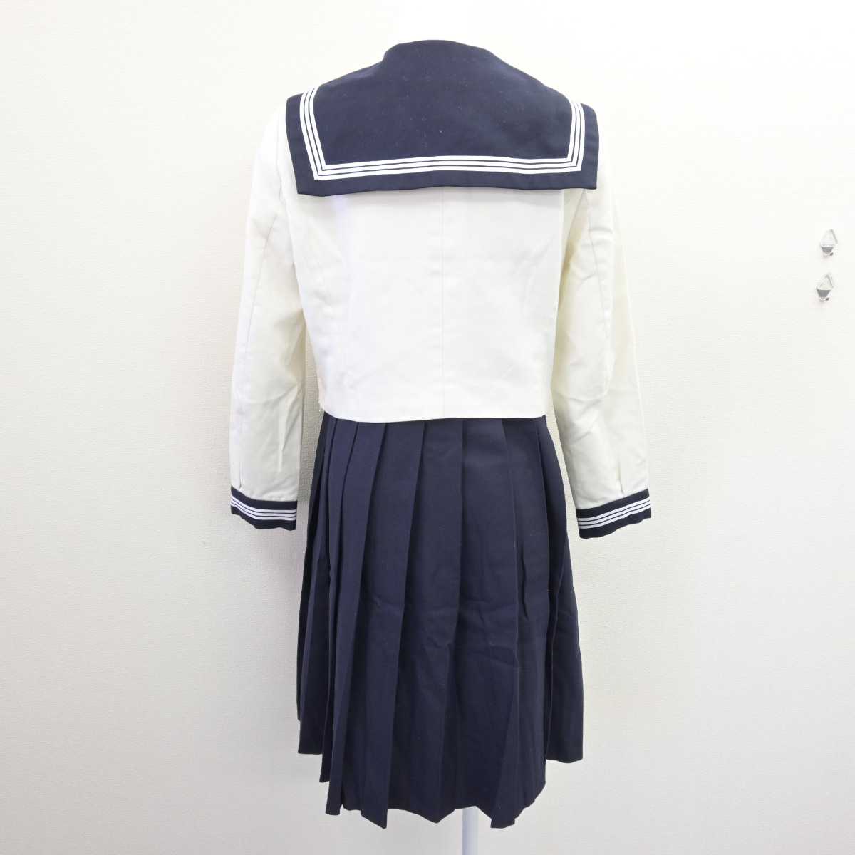 【中古】福岡県 博多女子高等学校 女子制服 3点 (セーラー服・ジャンパースカート) sf066998