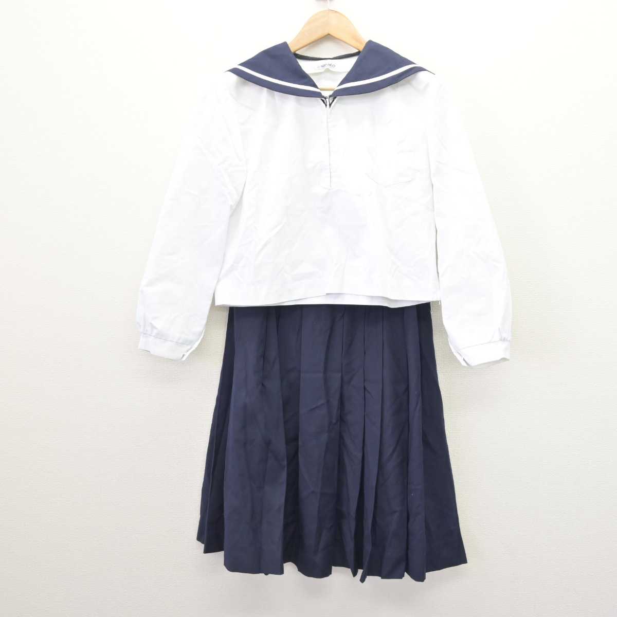 【中古】福島県 福島大学附属小学校 女子制服 2点 (セーラー服・スカート) sf067136