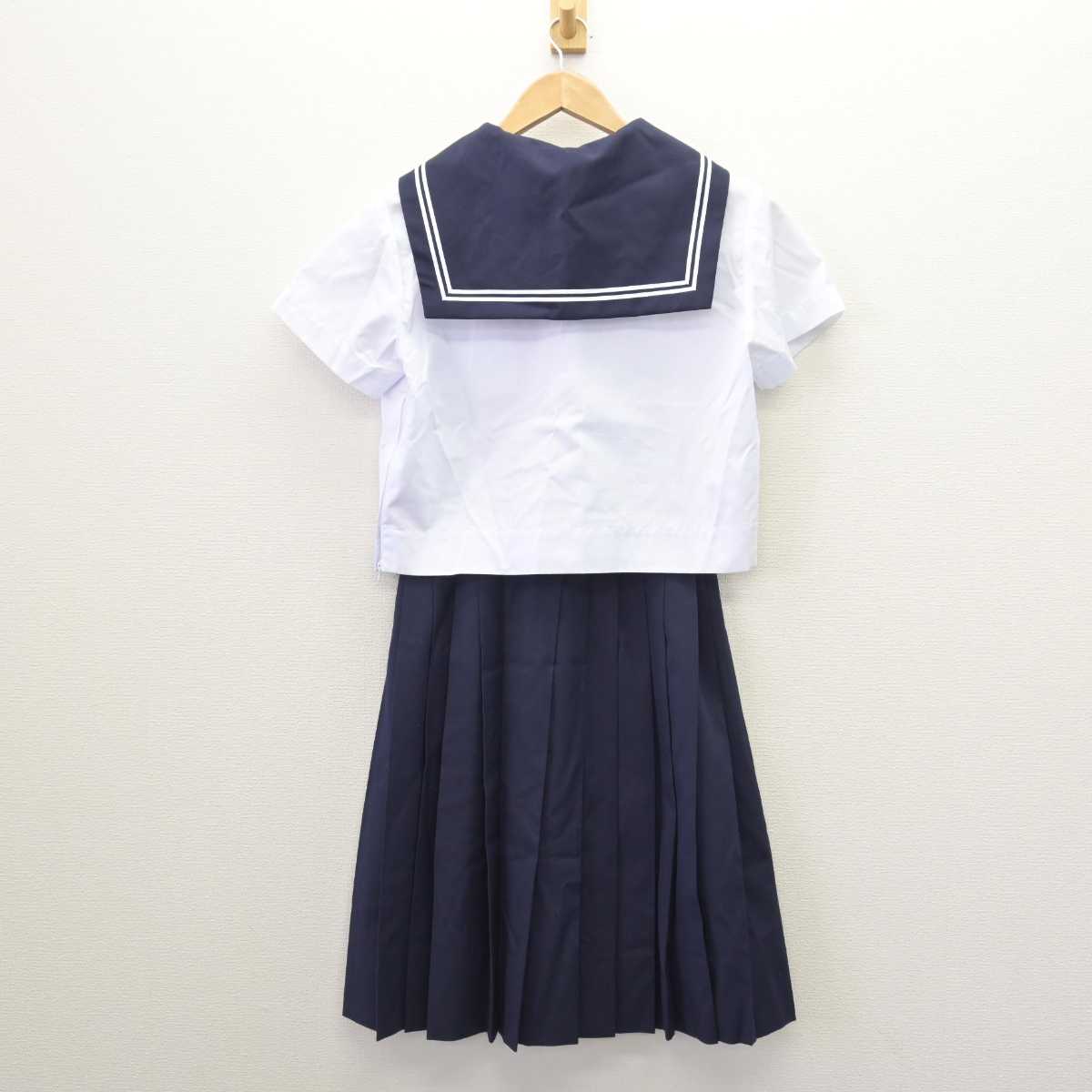 【中古】神奈川県 川崎市立長沢中学校 女子制服 3点 (セーラー服・スカート) sf067141