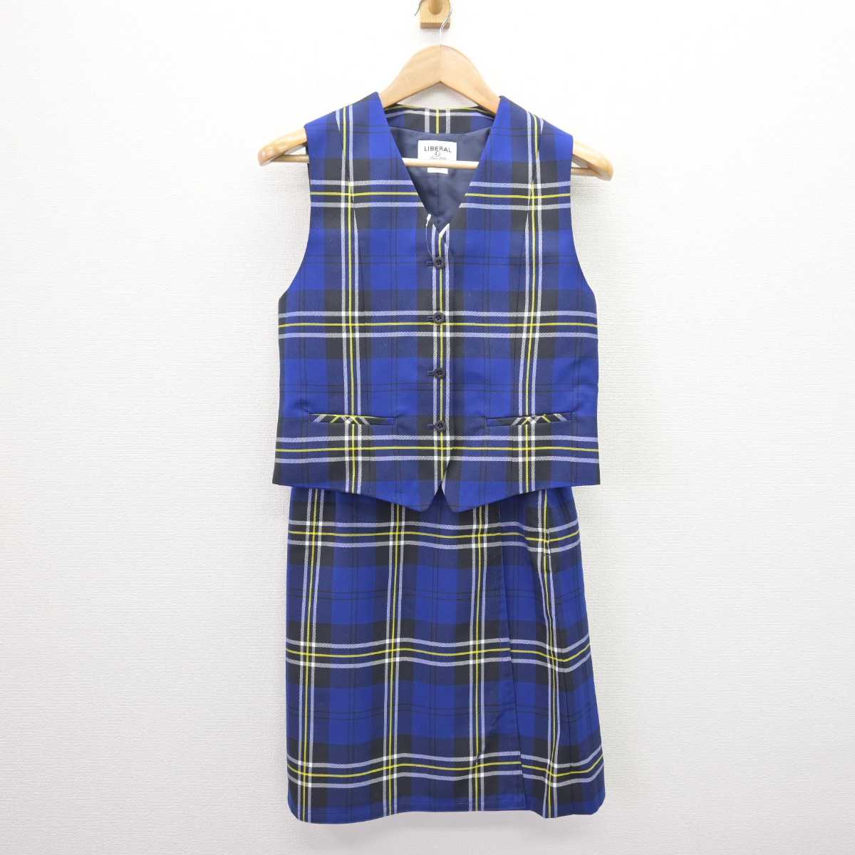 【中古】大阪府 堺リベラル中学・高等学校 女子制服 2点 (ベスト・スカート) sf067150