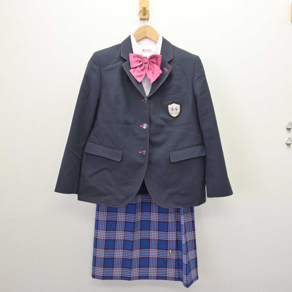 【中古】福岡県 美萩野女子高等学校 女子制服 4点 (ブレザー・シャツ・スカート) sf067157