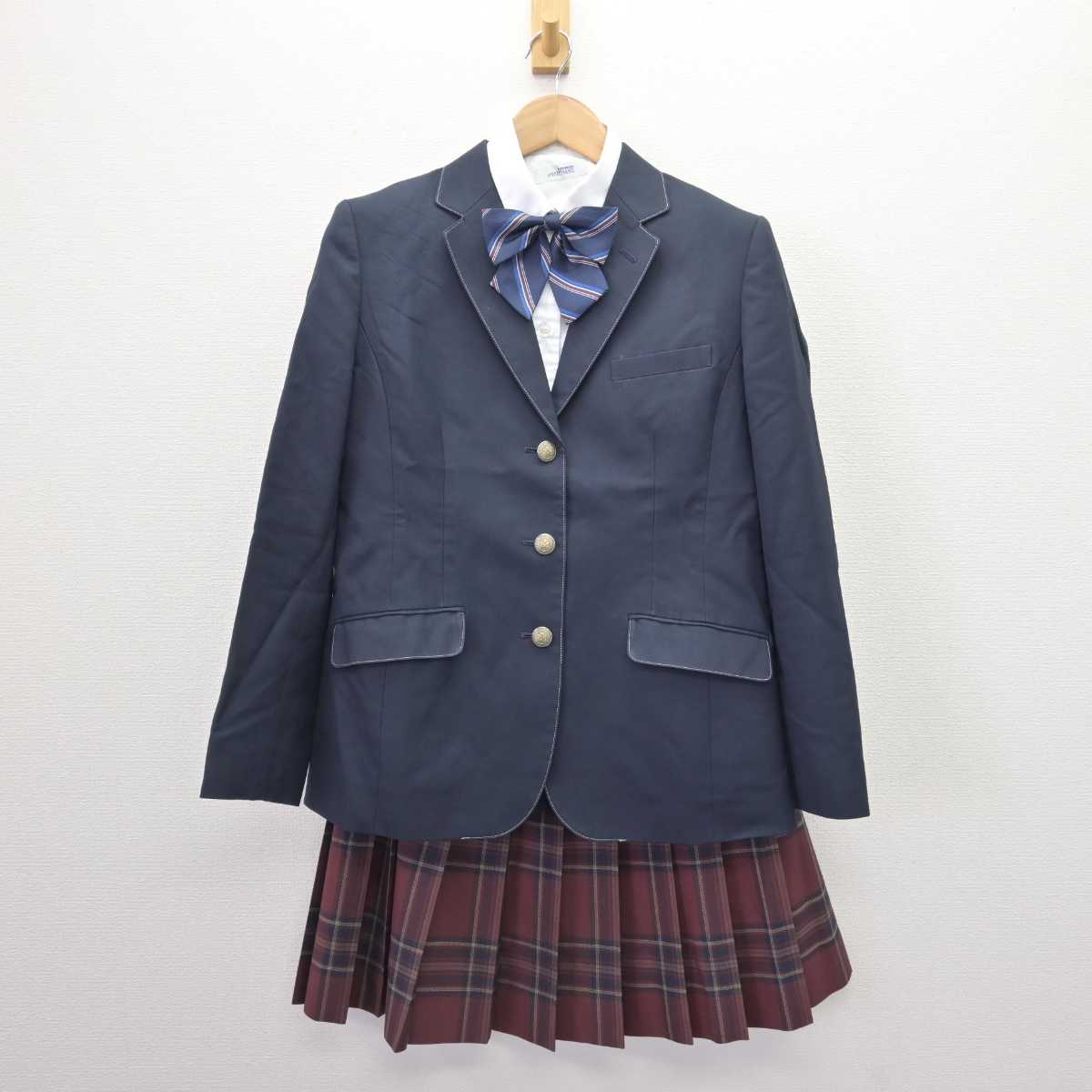 【中古】東京都 帝京中学校・高等学校 女子制服 4点 (ブレザー・シャツ・スカート) sf067167