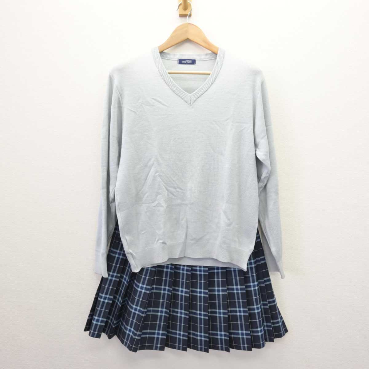 【中古】東京都 帝京中学校・高等学校 女子制服 2点 (ニット・スカート) sf067168