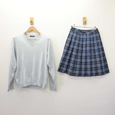 【中古】東京都 帝京中学校・高等学校 女子制服 2点 (ニット・スカート) sf067168