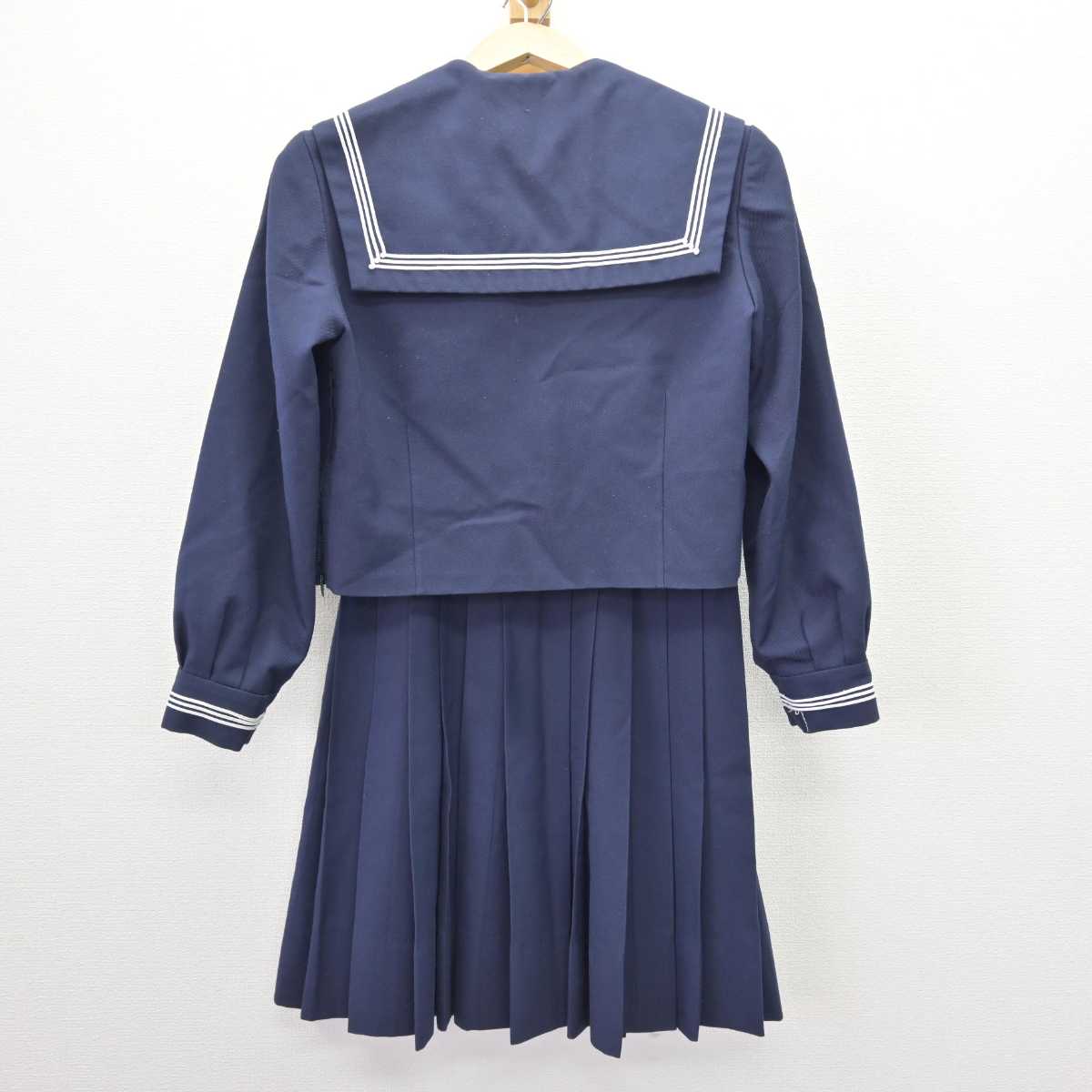 【中古】兵庫県 魚住中学校 女子制服 2点 (セーラー服・ジャンパースカート) sf067189