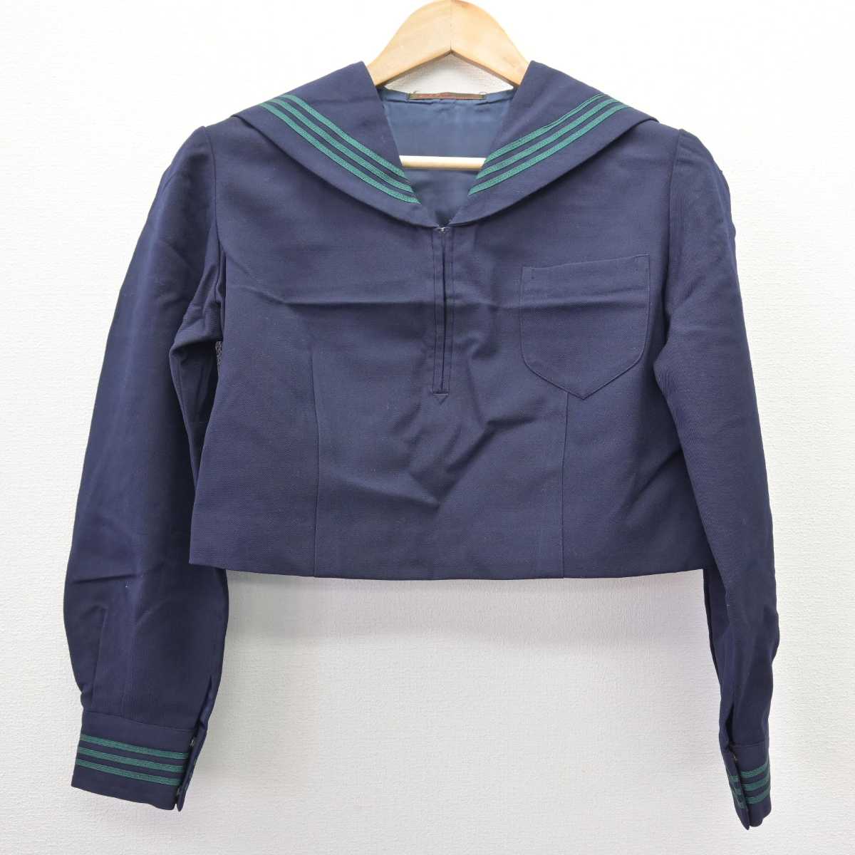 中古】茨城県 潮来高等学校 女子制服 2点 (セーラー服・スカート
