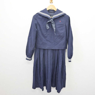 【中古】福岡県 筑紫女学園高等学校 女子制服 3点 (セーラー服・ジャンパースカート) sf067263