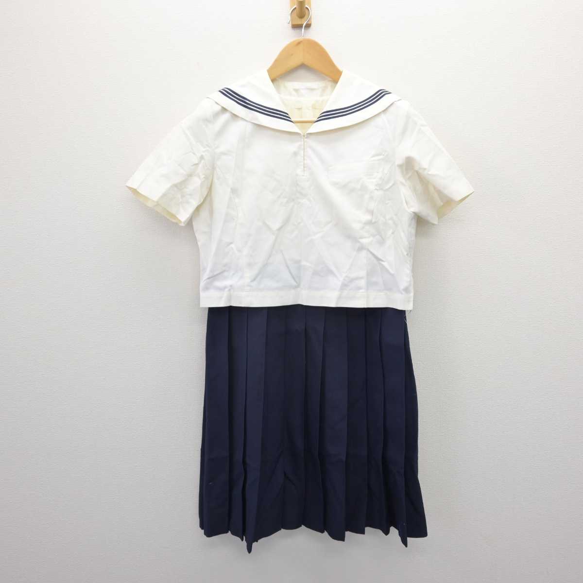 【中古】福岡県 博多女子高等学校 女子制服 2点 (セーラー服・ジャンパースカート) sf067267