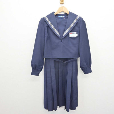 【中古】福岡県 香椎第三中学校 女子制服 2点 (セーラー服・ジャンパースカート) sf067271