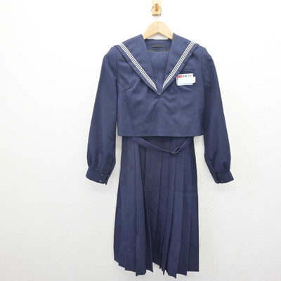 【中古】福岡県 香椎第三中学校 女子制服 2点 (セーラー服・ジャンパースカート) sf067272