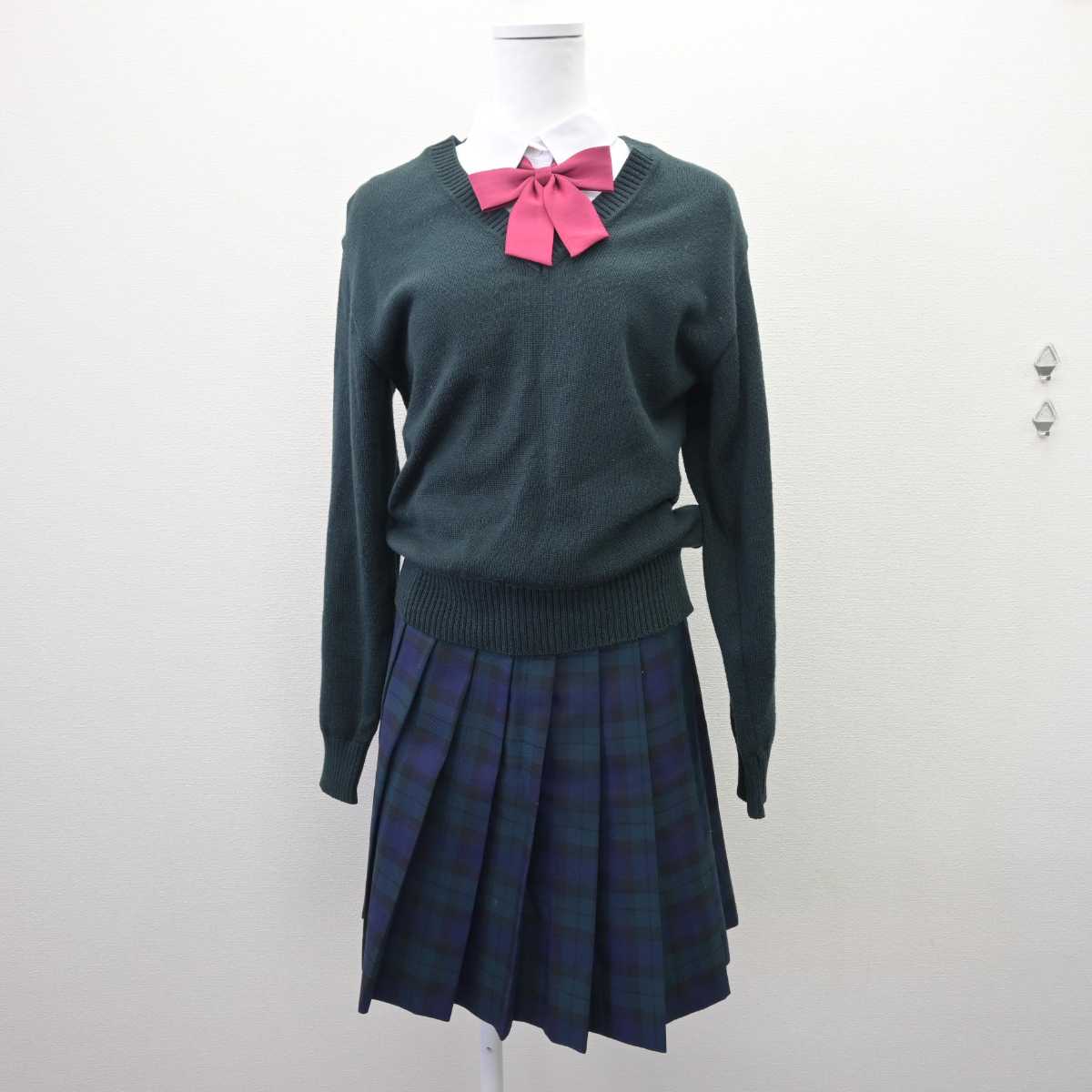 【中古】宮城県 仙台育英学園高等学校 女子制服 6点 (ブレザー・ニット・シャツ・スカート) sf067331