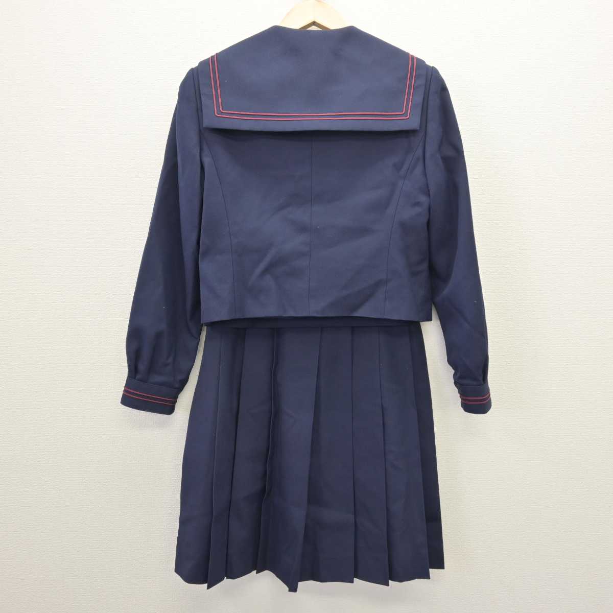 【中古】福島県 須賀川市立第二中学校 女子制服 3点 (セーラー服・スカート) sf067350