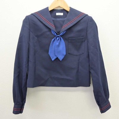 【中古】福島県 須賀川市立第二中学校 女子制服 3点 (セーラー服・スカート) sf067350