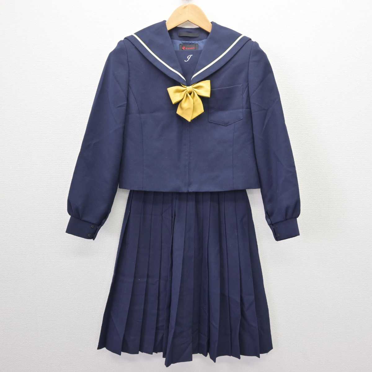 【中古】愛知県 浄水中学校 女子制服 3点 (セーラー服・スカート) sf067359