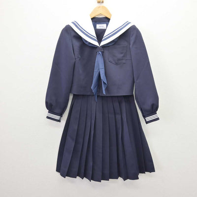 【中古】新潟県 春日中学校 女子制服 3点 (セーラー服・スカート) sf067375