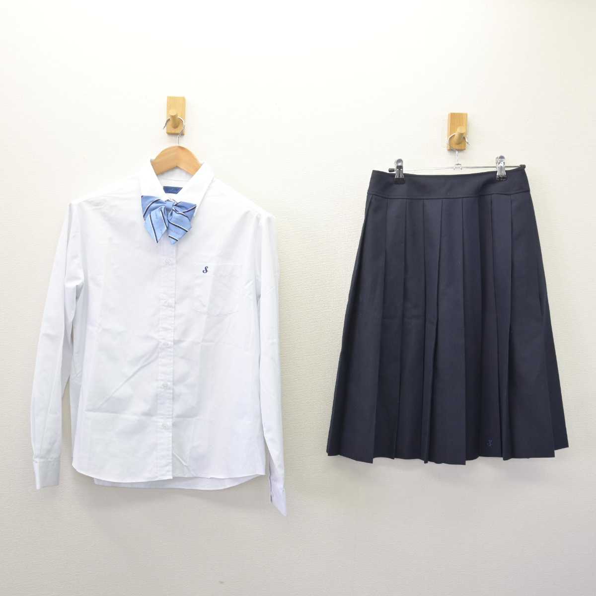 【中古】大阪府 泉北高等学校 女子制服 5点 (ブレザー・ニット・シャツ・スカート) sf067406