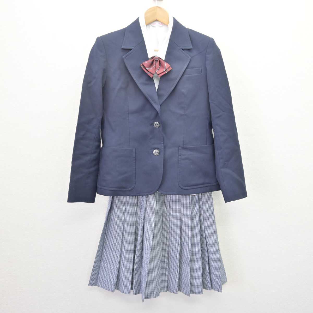 【中古】愛知県 古知野高等学校 女子制服 5点 (ブレザー・ニットベスト・シャツ・スカート) sf067420