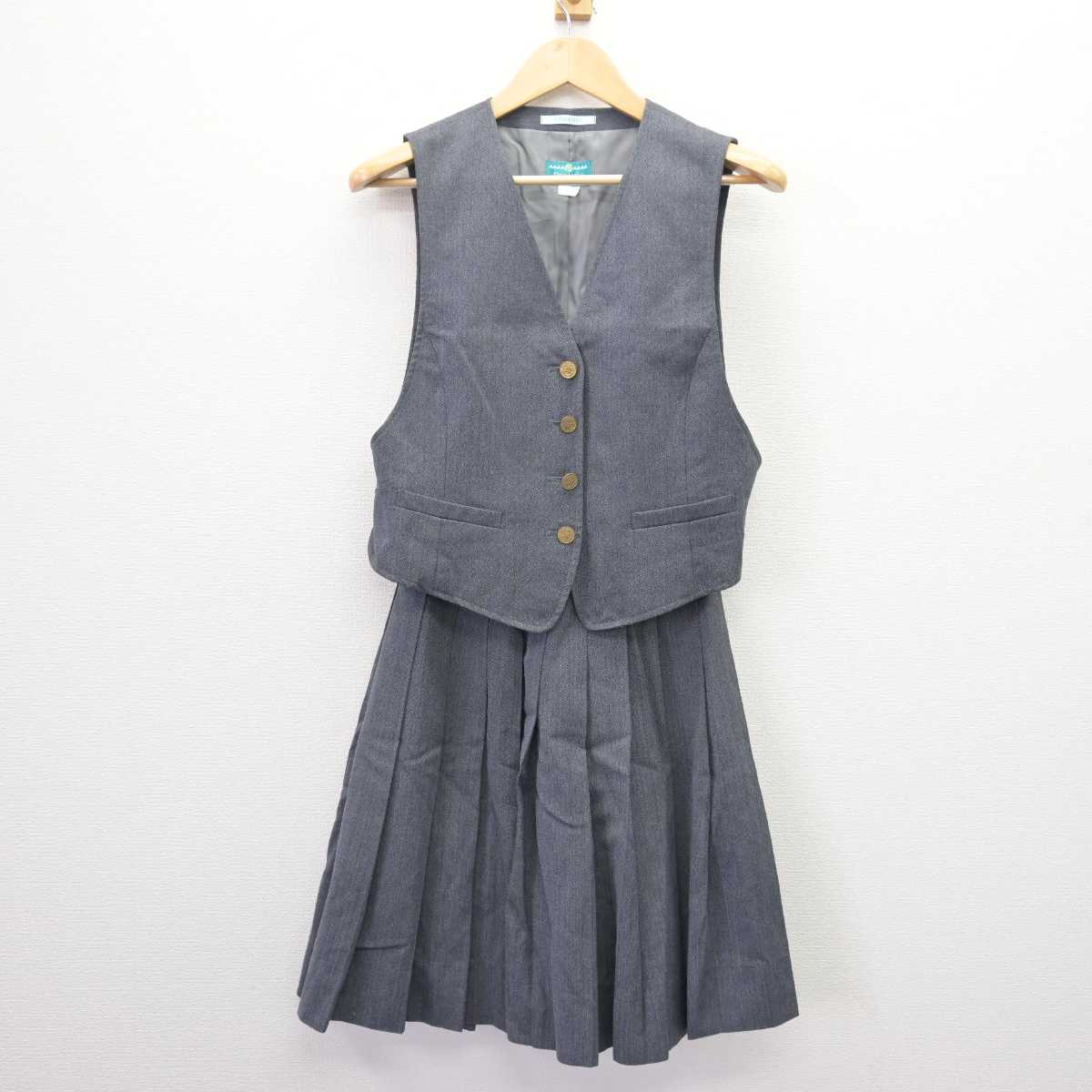 【中古】兵庫県 舞子中学校 女子制服 2点 (ベスト・スカート) sf067427