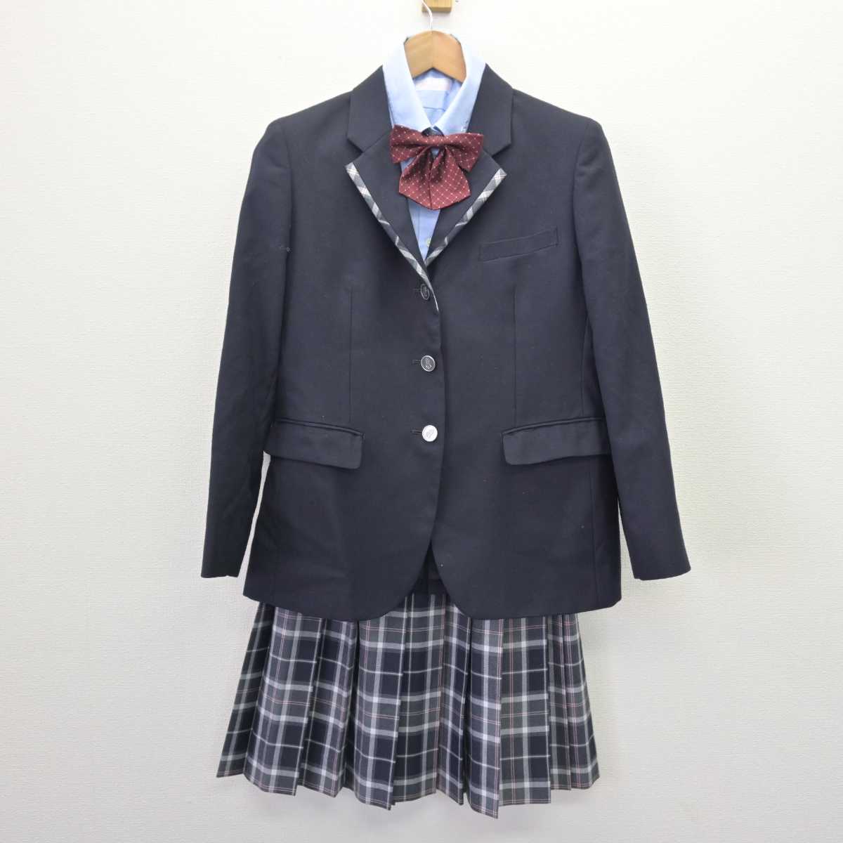 【中古】大阪府 堺西高等学校 女子制服 5点 (ブレザー・シャツ・スカート) sf067428