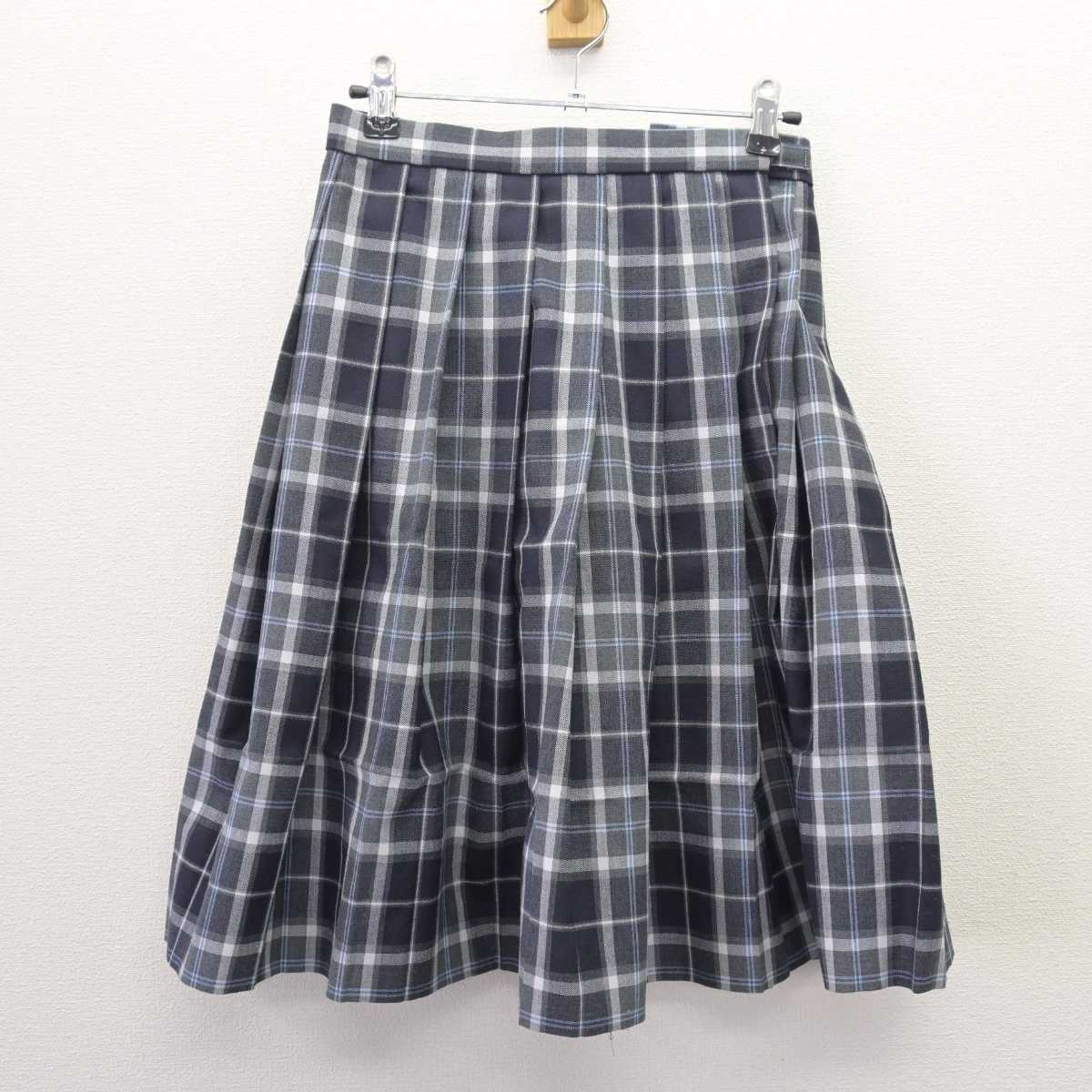 【中古】大阪府 堺西高等学校 女子制服 2点 (ニットベスト・スカート) sf067429