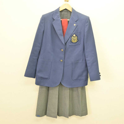 【中古】新潟県 長岡向陵高等学校 女子制服 5点 (ブレザー・ニット・スカート) sf067443