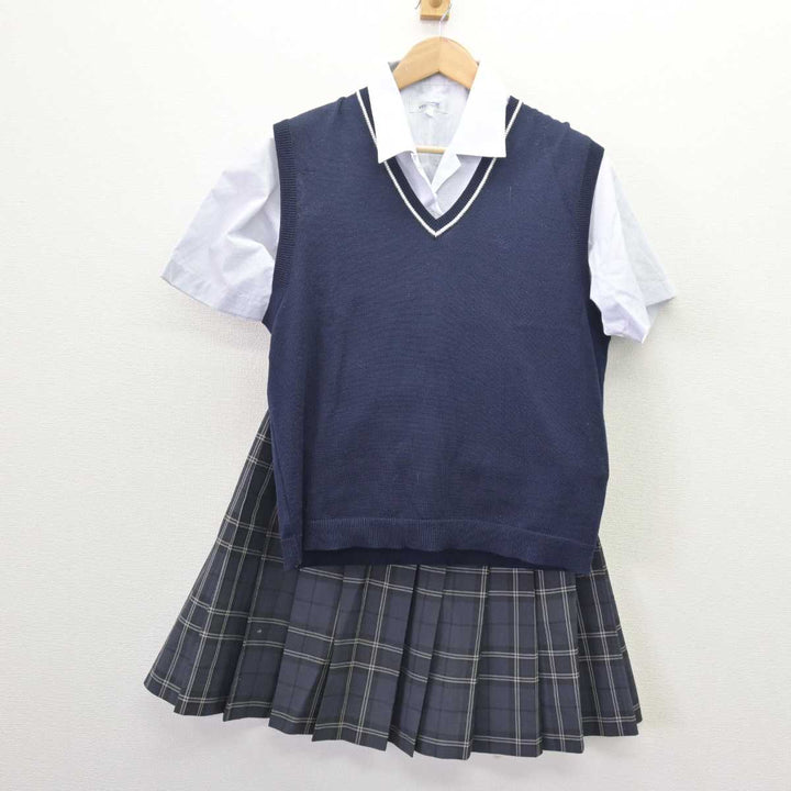 中古制服】東京都 用賀中学校 女子制服 4点（ブレザー・ニット