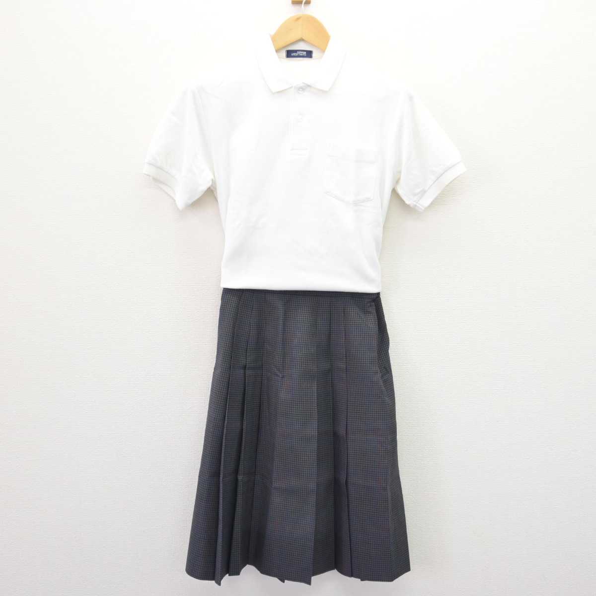 【中古】東京都 文花中学校 女子制服 2点 (シャツ・スカート) sf067480