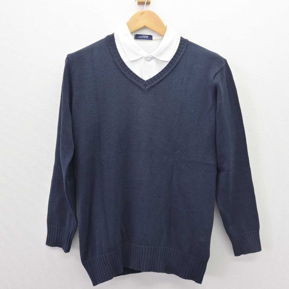 【中古】東京都 文花中学校 女子制服 2点 (ニット・シャツ) sf067481