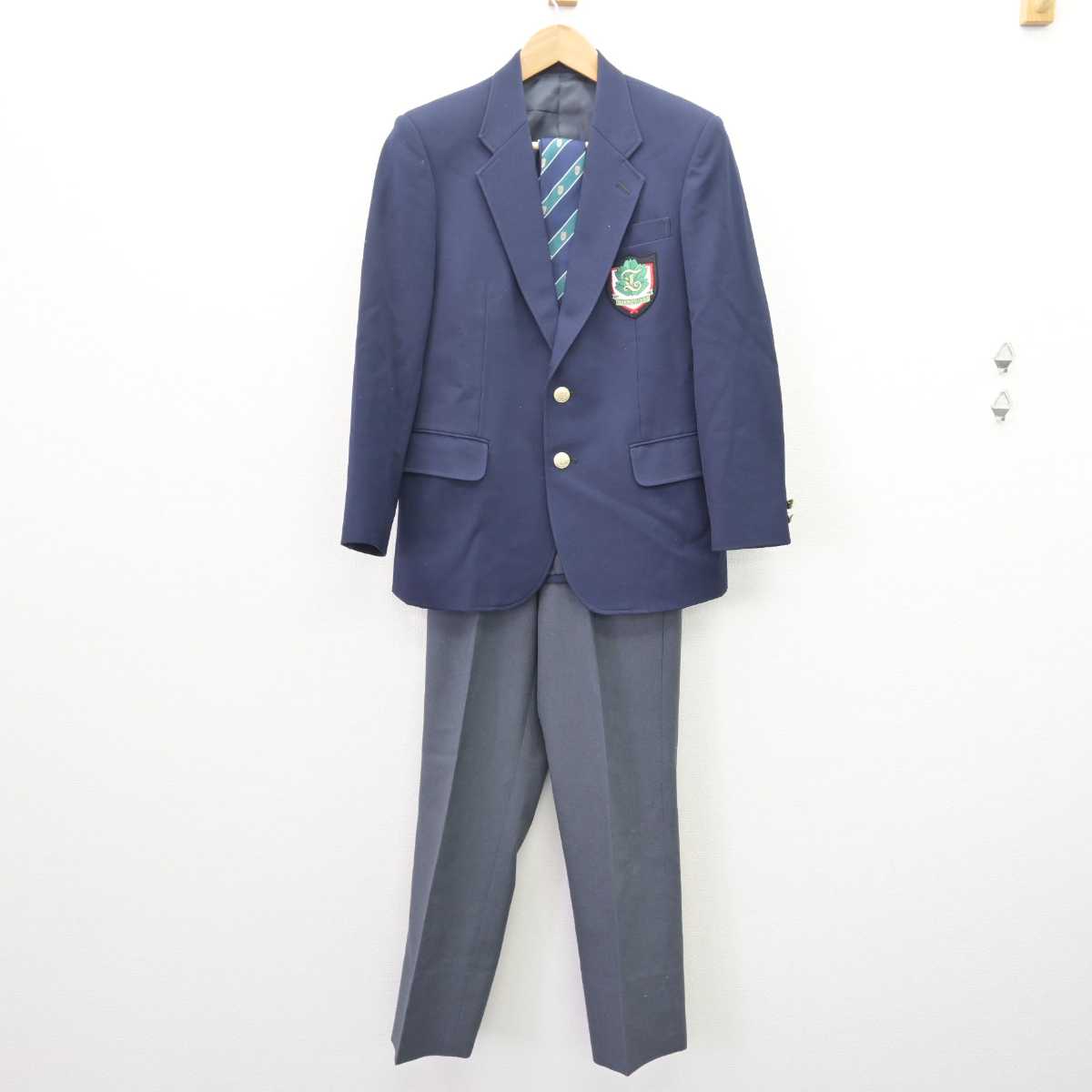 【中古】東京都 高松中学校 男子制服 3点 (ブレザー・ズボン) sf067497