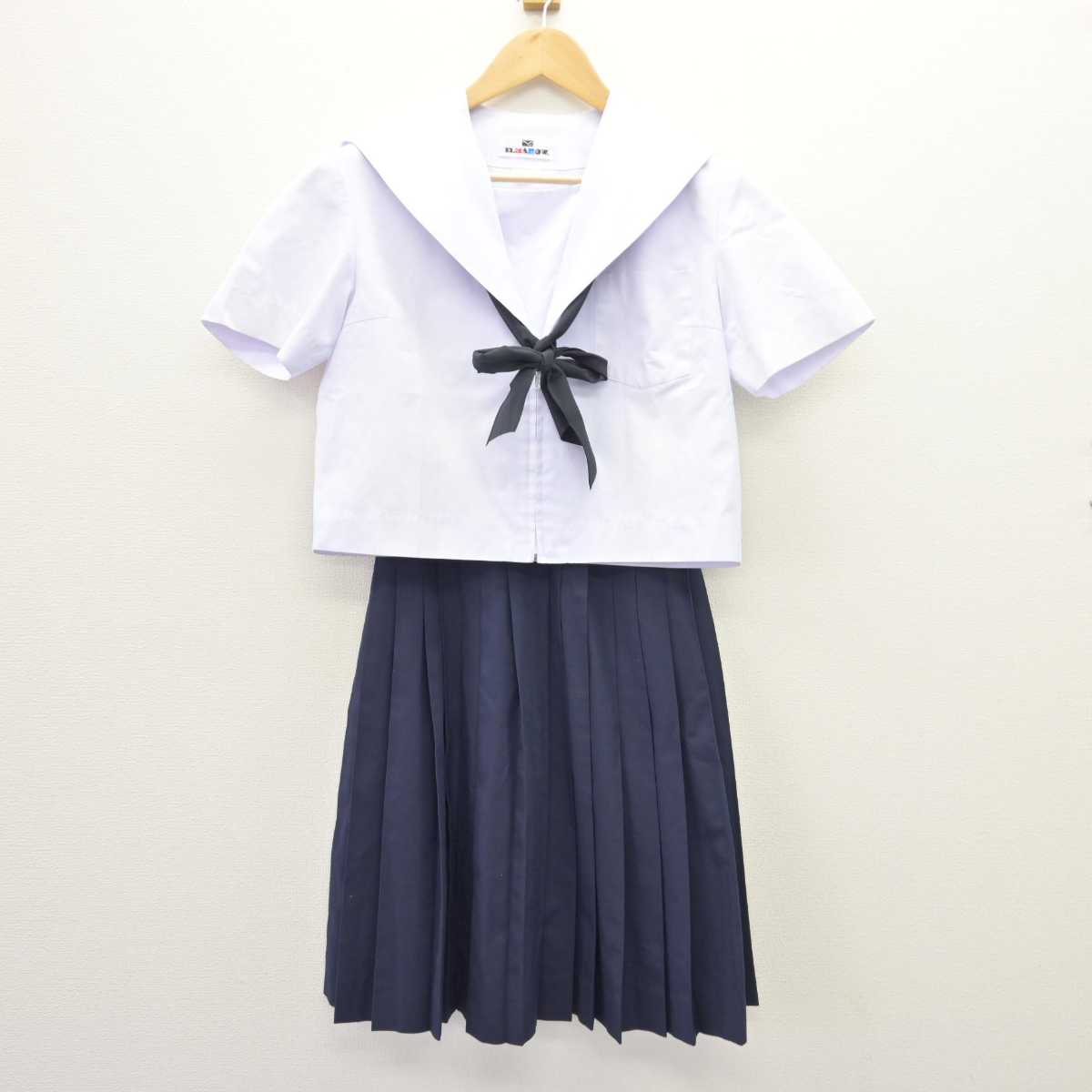 【中古】愛知県 長久手市立南中学校 女子制服 3点 (セーラー服・スカート) sf067526