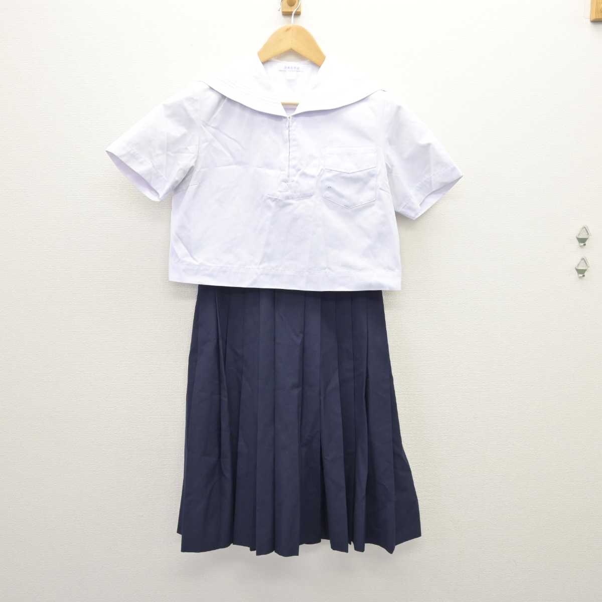 【中古】福岡県 筑紫女学園高等学校 女子制服 2点 (セーラー服・スカート) sf067537