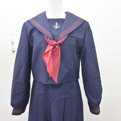 【中古】福岡県 福岡女学院高等学校 女子制服 3点 (セーラー服・ジャンパースカート) sf067538