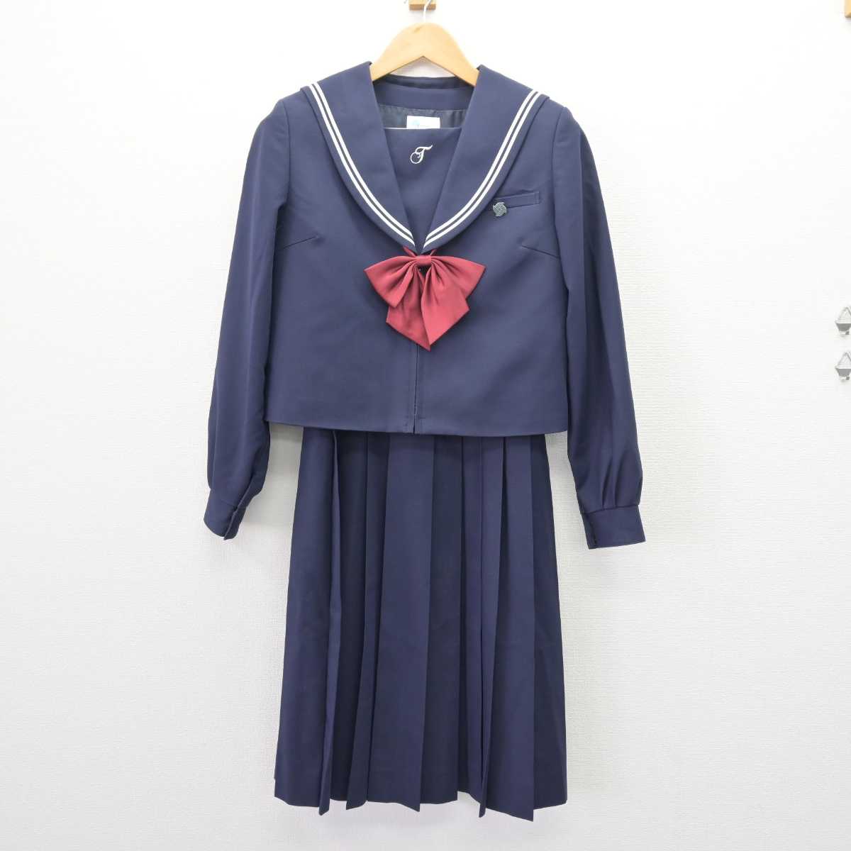 【中古】千葉県 豊四季中学校 女子制服 4点 (セーラー服・ジャンパースカート) sf067543