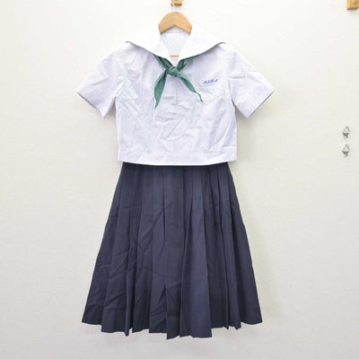 【中古】福岡県 宗像中学校 女子制服 3点 (セーラー服・スカート) sf067558