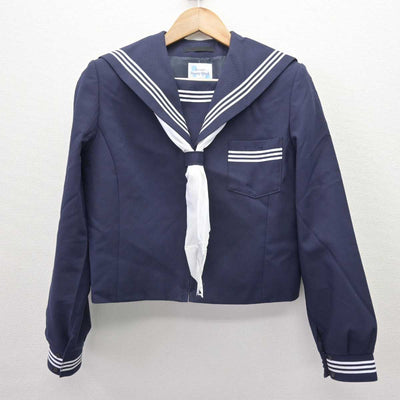 【中古】京都府 青葉中学校 女子制服 3点 (セーラー服・スカート) sf067601