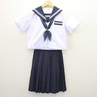 【中古】静岡県 麁玉中学校 女子制服 3点 (セーラー服・スカート) sf067621