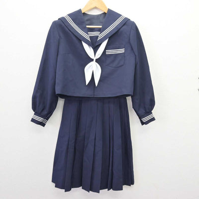 【中古】静岡県 麁玉中学校 女子制服 3点 (セーラー服・スカート) sf067622