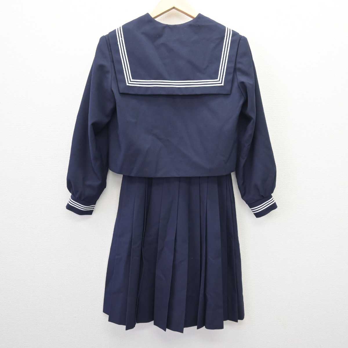 【中古】静岡県 麁玉中学校 女子制服 3点 (セーラー服・スカート) sf067622