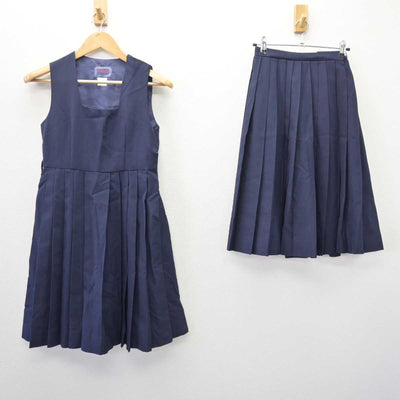 【中古】千葉県 田中中学校 女子制服 2点 (ジャンパースカート・スカート) sf067653