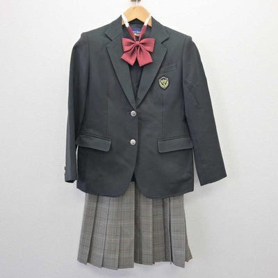 【中古】愛知県 半田商業高等学校 女子制服 4点 (ブレザー・ベスト・スカート) sf067657