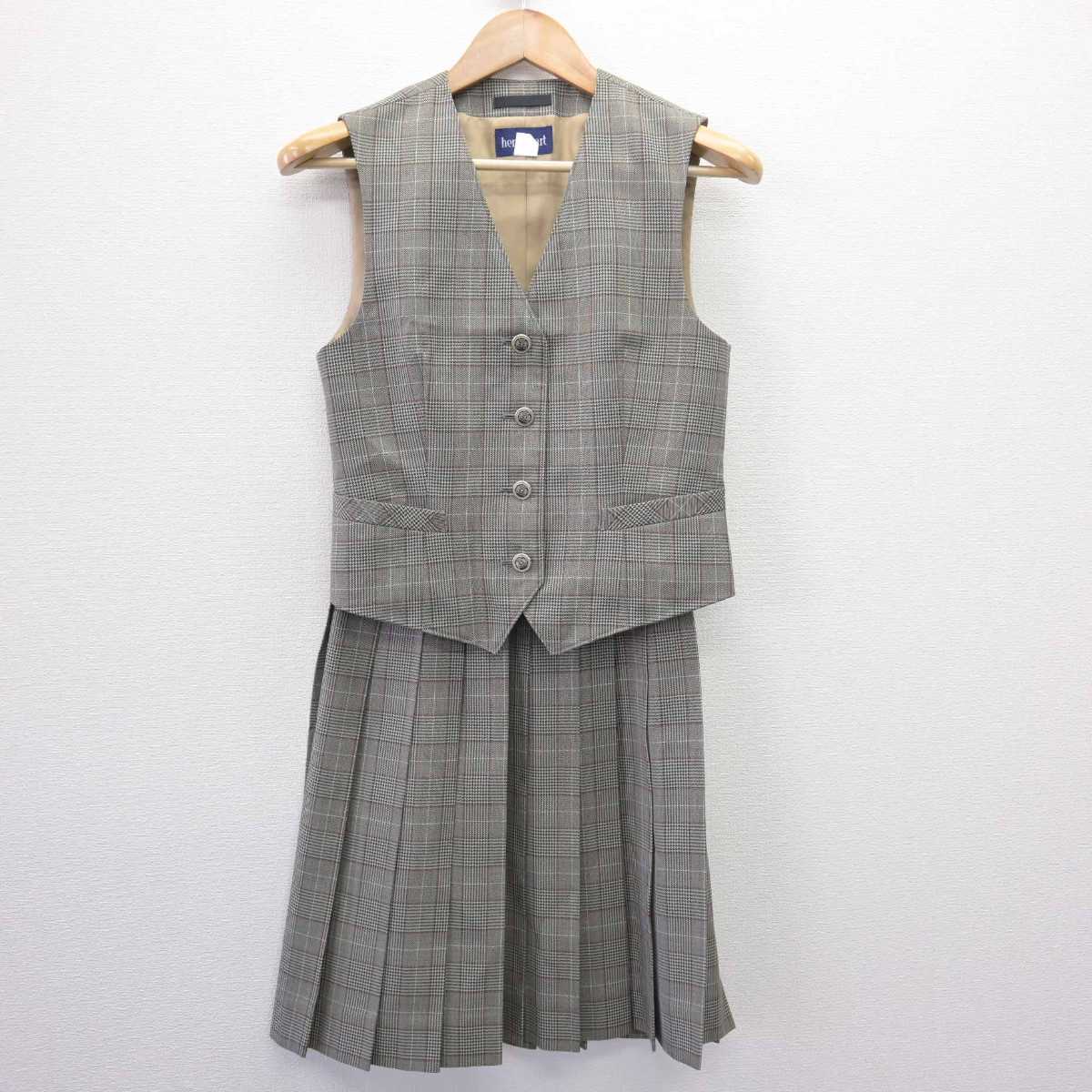 【中古】愛知県 半田商業高等学校 女子制服 4点 (ブレザー・ベスト・スカート) sf067657