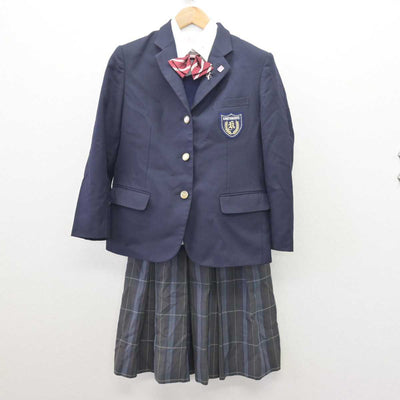 【中古】鹿児島県 鹿屋農業高等学校 女子制服 6点 (ブレザー・ニット・シャツ・スカート) sf067691