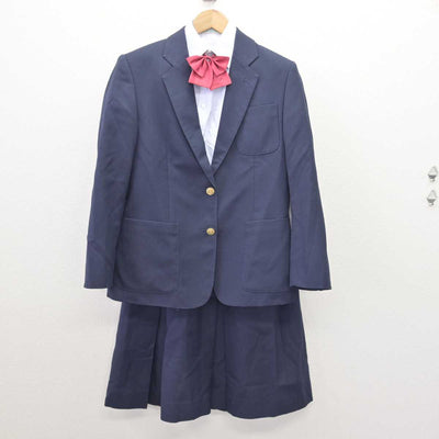 【中古】宮崎県 都城さくら聴覚支援学校 女子制服 4点 (ブレザー・シャツ・スカート) sf067694