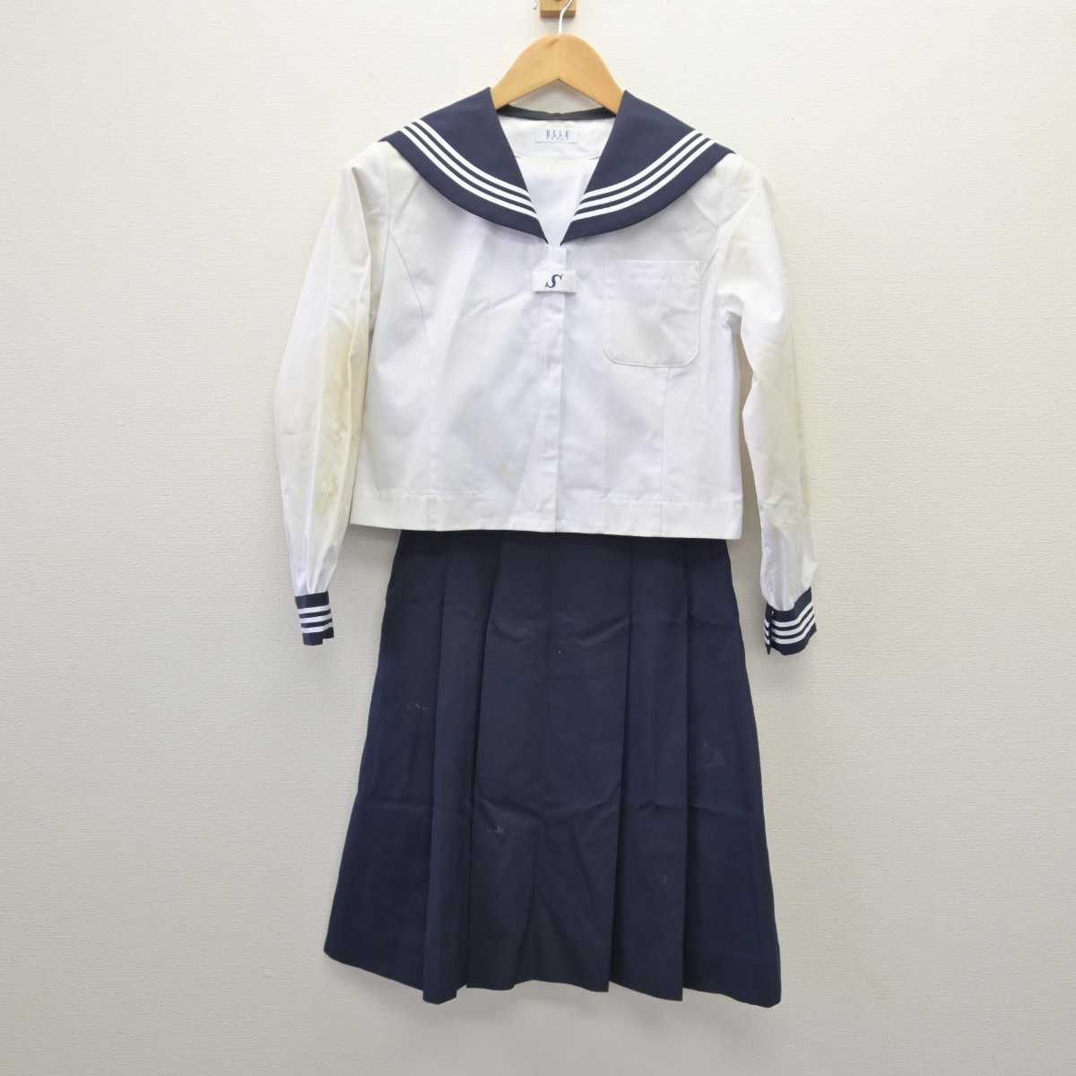 【中古】宮城県 将監東中学校 女子制服 2点 (セーラー服・スカート) sf067724